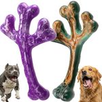 ChienBox Dog Toys for Aggressive Chewers: 2 Pack Dog Toys Indestructible for Medium Large Dogs, Dog Chew Toys for Boredom & Teeth Cleaning, Durable Tough Dog Toy to Keep Them Busy, Real Beef Flavour