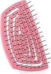 Ninabella Organic Mini Detangle Hair Brush for Women, Men & Children - Does not Pull the Hair - Hair Straightening Brushes for Curly, Straight & Wet Hair - Unique Spiral Hairbrush