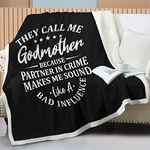 BEDMUST Black Godmother Throw Blanket for Godmother Soft Outdoor Travel Blanket King Size Bed (90x108 inches)