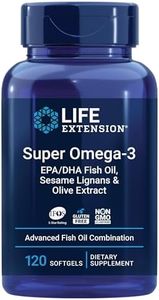 Life Extension Super Omega-3 EPA/DHA with Sesame Lignans & Olive Extract, 120 softgels