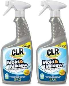 CLR Mold & Mildew Clear, Bleach-Free Stain Remover Spray Works on Fabric, Wood, Fiberglass, Concrete, Brick, Glass, and More - EPA Safer Choice, 32 Fl Oz (Pack of 2)