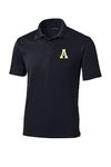 NCAA Men's Prime Athletic Logo Micro Pique Polo with Self Collar, App State Black, X-Large