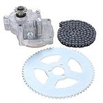 Gear Box Sprocket Kit,Durable Steel Alloy T8F Clutch Drum Gear Box Sprocket Chain Set Replacement for 33cc 43cc 49cc Ty Rod II Go Kart Mini Moto Dirt Bike