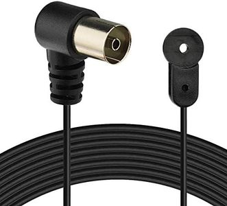 Bingfu Antenna Radio FM Interni Filo Cavo Antenna HiFi 75 ohm con Adattatore Femmina TV per HiFi Sintonizzatore Stereo Radio AM/FM
