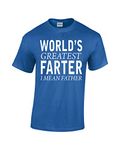 CBTWear Worlds Greatest Farter, I Mean Father - Funny Fathers Day Shirt, Husband Tee Funny Dad Men's T-Shirt, Royal Blue, XX-Large