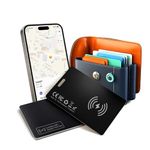 2 Pack | Ultra Thin Wallet Tracker Card 0.07in - Credit Card Size Smart GPS Anti-Lost Device IP68 Waterproof, Find My Tracker for Travel, Passport, Purse, Bags, Backpack (iOS Only)