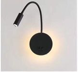 Budbuddy LED Bedside Lamp Bedroom Light Rotatable Reading Lights for Books in Bed Bedside Wall Lights Bed Reading Lamp Bedroom Hotels Living Room Stairs(3W+8W) Aluminio