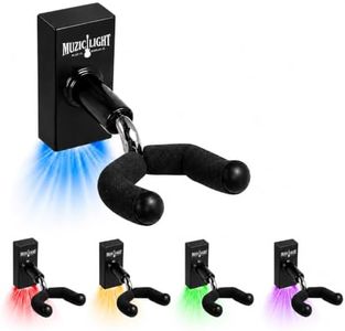 MuzicLight 5 Color LED Guitar Wall Mount. Perfect for Home Studios, Bedroom setups, Music Rooms, and Guitarist Decor.