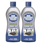 Bar Keepers Friend Cooktop Cleaner (2 x13 oz) Multipurpose Liquid Stovetop Cleanser - Safe for Use on Glass or Ceramic Cooking Surfaces, Copper, Brass, Chrome, and Stainless Steel & Porcelain Sinks