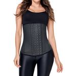 Ann Chery Corset Waist Trainer for Women - Colombian Waist Cincher - 3 Hook Latex Body Shaper Black, Black, XL/38