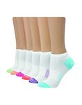 Hanes Women's Socks, Lightweight Breathable Socks, No Show and Super No Show, 6-Pack, White/Multicolor, 5-9