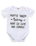 LYhoneys Newborn Onesies Baby Boys Girls Letter Printing Romper Bodysuit Playsuit Outfits (Aunt is on Fleek, 6-12Months)