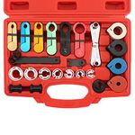 ATPEAM 22pcs Master Quick Disconnect Tool Kit Ford Fuel Line Disconnect Tool Automotive Ford Transmission Line Disconnect Tool Air Line Removal Tool Compatible with Most Ford Chevy GM Models