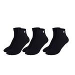 KUE Graduated Compression Socks |Unisex |Formal, Atheletic, Biking, Running & Fitness|Improved Blood Circulation, Pain Relief, Recovery|Ankle Length |Pack of 3|Black -S/M