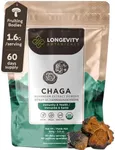 Longevity Botanicals Organic Chaga Mushroom Powder - Ultra Concentrated Supplement - Promotes a Balanced Immune System, Relaxation, Stress Relief and Improved Sleep - 100 Grams