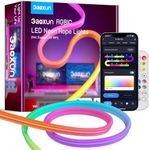 Gaoxun Neon Rope Lights 3m, RGB mit IC LED Neon Lights with Remote, WiFi App Control, Music Sync, Compatible with Alexa, Google Assistant, DIY Neon Sign for Bedroom, Living Gaming Room, Wall Decor