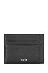 BOSS Mens Crosstown S Card N Logo Card Holder in Italian Leather