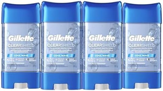 Gillette Antiperspirant & Deodorant for Men, Cool Wave Clear Gel, 3.8 Oz, Pack Of 4