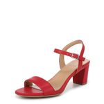 Naturalizer Women's, Bristol Sandal, Crimson Red Smooth, 6