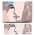 Bandless Case Compatible with MacBook Air 13 Retina 2018 2019 2020 Model A1932 A2179 A2337 M1,Plastic Hard Shell Protective Cover and Keyboard Skin for MacBook Air 13 in with Touch ID-Girl Pattern 2