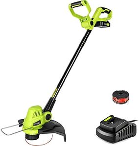 Cordless String Trimmer - SnapFresh 20V Line String Trimmer, Electric Lawn Trimmer w/ 2.0Ah Battery & Fast Charger for Adjustable Angle Cutting, Lightweight Lawn Edger for Garden Yard