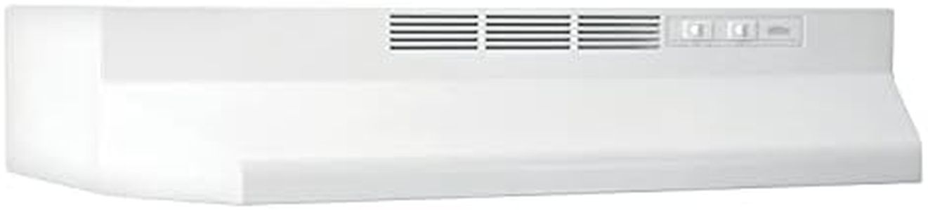 Broan-NuTone 413001 Non-Ducted Ductless Range Hood with Lights Exhaust Fan for Under Cabinet, 30-Inch, White