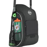 EIGEETO Baseball & Softball Backpack (Black) - Durable, Spacious Design for Youth & Adult Players