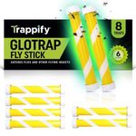 Trappify GloTrap Fly Stick - Glow-in-The-Dark Sticky Fly Traps for Indoors and Outdoors - Water and Weather Resistant Fly Trap Indoor - Versatile Fly Traps Outdoor with Enhanced Strength (8)