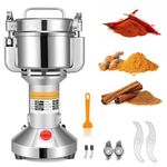 Couleeur Electric Grinder for Kitchen,Stainless Steel Grain Spice Mill Grinder High Speed 2000W 36000 RPM for Nuts Cereals Spice Grain Herb Flour with Overload Protection,500g