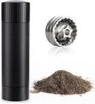 Luvan Pepper Grinder Mill, Heavy Duty Aluminum Manual Pepper Mill, Professional Grade Pepper Mill Grinder with Stainless Steel Blade and Adjustable Coarseness, Black Pepper Grinder Refillable Gift Set