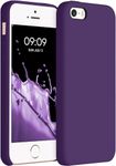 EMODIL Case for iPhone 5 / iPhone 5s / iPhone SE (2016) Cover Purple Slim Fit Soft Back TPU Flexible Silicone Cover Matte ® (Deep Purple)