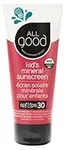All Good Baby & Kids Sunscreen Lotion for Face & Body - UVA/UVB Broad Spectrum, SPF 30, Zinc Oxide, Coral Reef Friendly, Water Resistant - Zinc, Shea Butter, Coconut Oil, Aloe (3 oz)