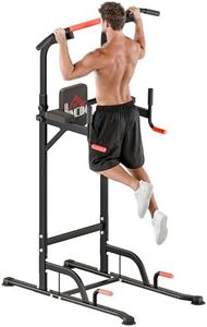HOMCOM Power Tower Station with Dip Stand, Pull Up Bar Home Office Gym Training Workout Equipment
