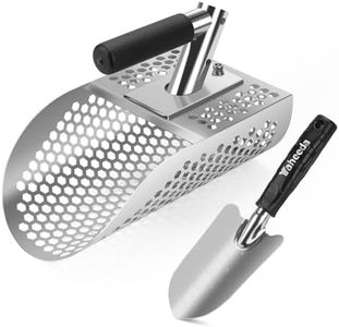 Yaheeda Sand Scoop with Shovel for Metal Detecting, Metal Detector at Beach,Heavy Duty Stainless Steel Metal Detecting Tool,Treasure Finds Scoop, Digging Shovel Fast Sifting Shovel