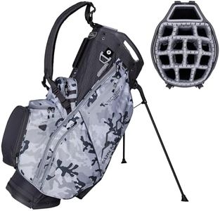 Sun Mountain 2025 C-130 Hybrid Golf Bag with 15 Full-Length Dividers and 9 Pockets for Ultimate Convenience - Lightweight Mens Golf Bag with a Cart-Friendly Base for Golf Carts - Steel Raptor