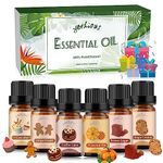 yethious 6Pcs Premium Grade Fragrance Oil Set - 6PCS Scented Oils for Soap, Candle Bath Bombs Making - Gingerbread, Pumpkin Pie, Brown Sugar, Sugar Cookie, Cupcake and Coffee Cake