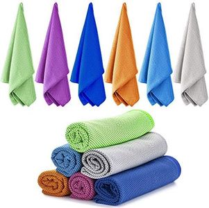 Ailawuu [6 Pack] Cooling Towels,Ice Towel,Soft Breathable Chilly Towel,Microfiber Towel for Camping,Workout,Sports,Yoga,Neck,Golf,Gym,Fitness,Travel