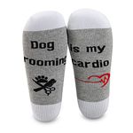 Dog Groomer Gifts 2 Pairs Socks Dog Grooming is My Cardio Hair Stylist Socks for Women Birthday Christmas Gift (Dog Grooming Socks),12