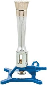 Meker Bunsen Burner, Natural Gas - Gas Flow Control, Flame Stabilizer, Air Flow Adjustable - Cast Iron StabiliBase, Anti-Tip Design with Handle - Suitable for use with Natural Gas - Eisco Labs