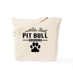 CafePress Worlds Best Pit Bull Grandma Tote Bag Natural Canvas Tote Bag, Reusable Shopping Bag