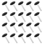 QUCUMER 20 Pcs Clamping Screw Knob, M8 x 40mm Male Thread Knurled Clamping Knobs Plastic Head Hand Knobs Plum Hex Shaped Grips Star Knob Star Shaped Clamping Screws Star Grip Nuts for Machinery Lathe