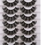 Gmagictobo False Eyelashes Fluffy Dramatic 3D Faux Mink Lashes 22MM False Lashes Pack Long Luxurious Volume Soft Strip Fake Eye Lashes 8 Pairs Multipack