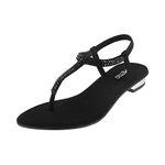 Metro Women's Black Fashion Sandals-6 UK (39 EU) (35-3128)