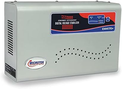 Microtek EM4170+ Automatic Voltage Stabilizer for AC up to 1.5 ton (170V-270V), Metallic Grey –Wall Mounted.