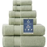 COZYART Sage Green Bath Towel Sets, Premium Turkish Cotton Large Towel Sets for Bathroom, 650 GSM Luxury Bath Towels Set with 2 Bath Towels, 2 Hand Towels, 2 Washcloths, Ultra Soft & Water Absorbent