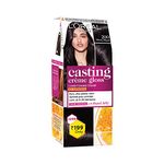 L'Oreal Paris Casting Creme Gloss Small Pack Hair Colour Cream, 200 Ebony Black, 21G+ 24 Ml