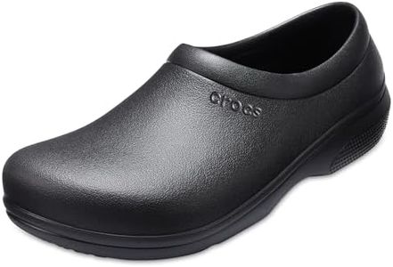 Crocs unisex adult On the Clock Work Slipon Clog, Black, 9 Women 7 Men US