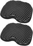 NEW-Vi Anti-Slip Kayak Seat Cushion - Waterproof Thicken Gel Boat Kayak Canoe Rowing Stadium Pad for Sit in Kayak Chair Kayak Accessories Equipment Gear for Fishing Kayak,Black 2pcs