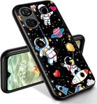 RYUITHDJP for ZTE Axon 40 Lite Phone Case 6.6" Astronauts Cute Design, Phone Case for ZTE Axon 40 Lite Case TPU Stylish Protective Cover