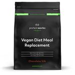 Protein Works - Vegan Diet Meal Replacement , Nutritionally Complete 250 Calorie Meal , Vegan Meal Shake , Plant Based Meal Replacement , 28 Meals , Chocolate Silk , 2kg